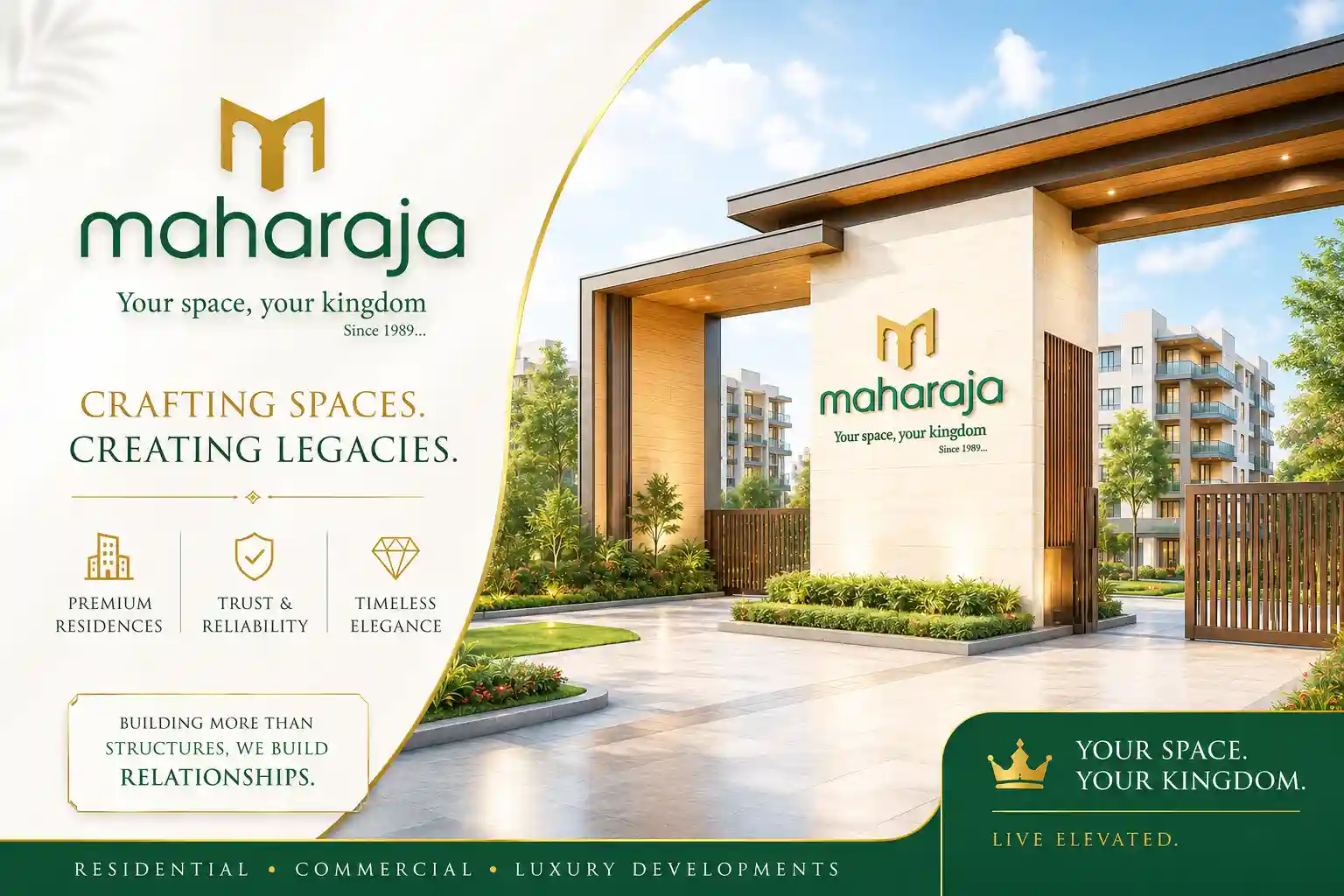 Maharaja Spaces Official Logo for Kollur Hyderabad Projects