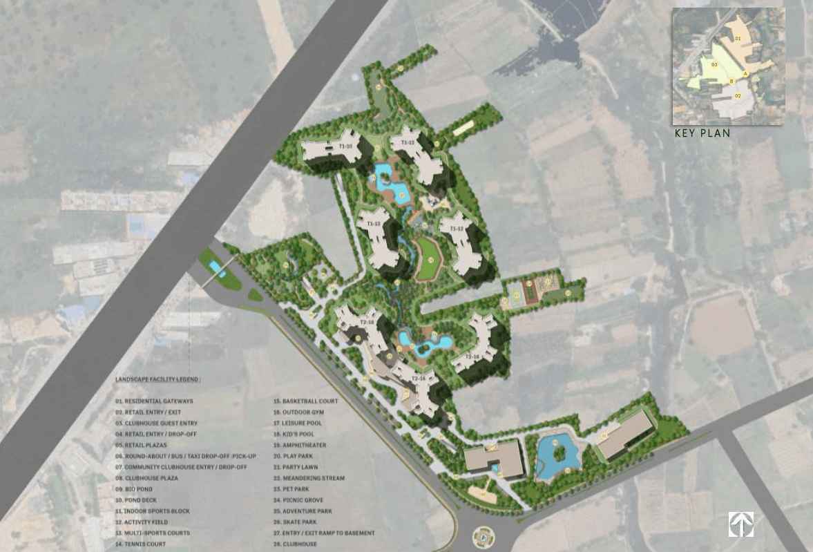 Maharaja Kosmopolis Kollur master plan layout with 5 towers